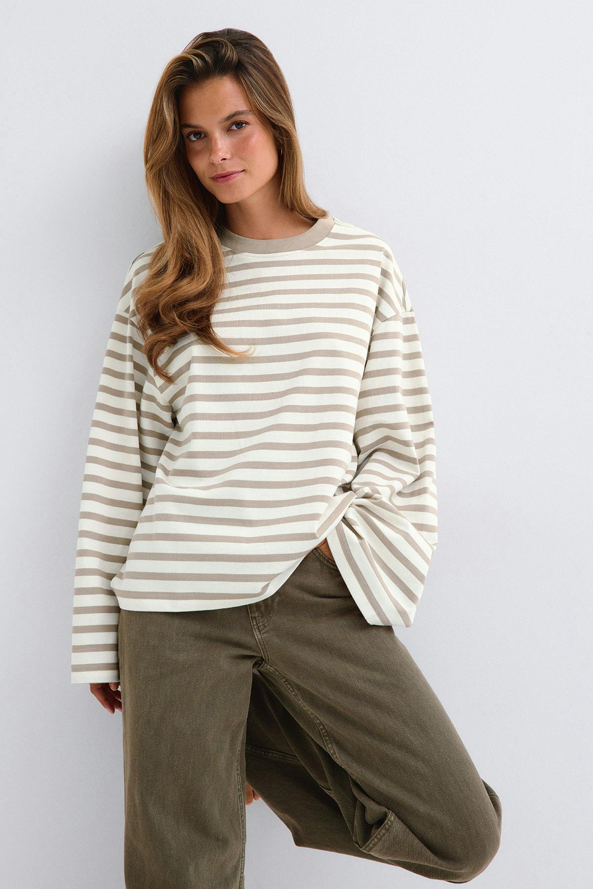 Stripe long sleeve tee