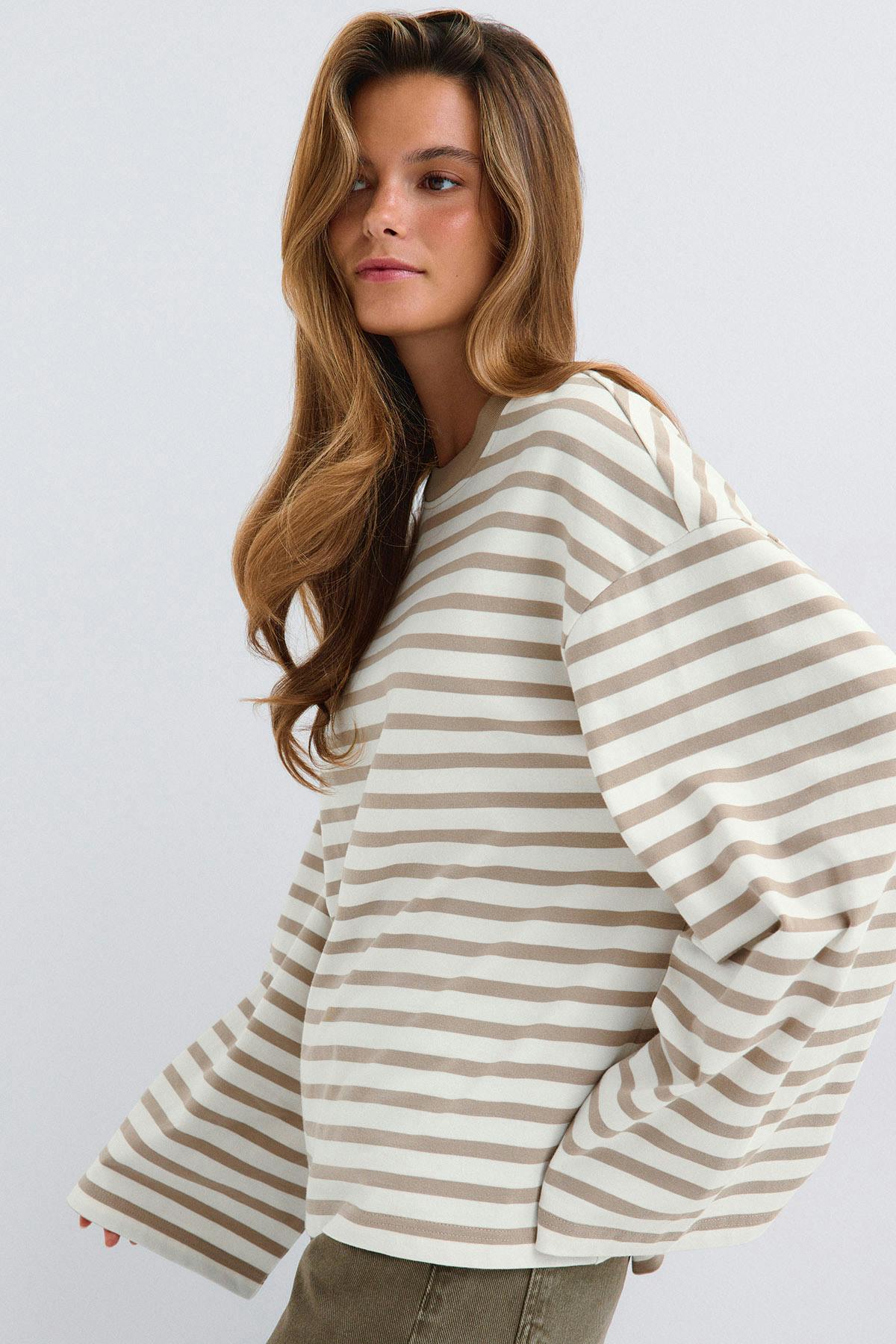 Stripe long sleeve tee