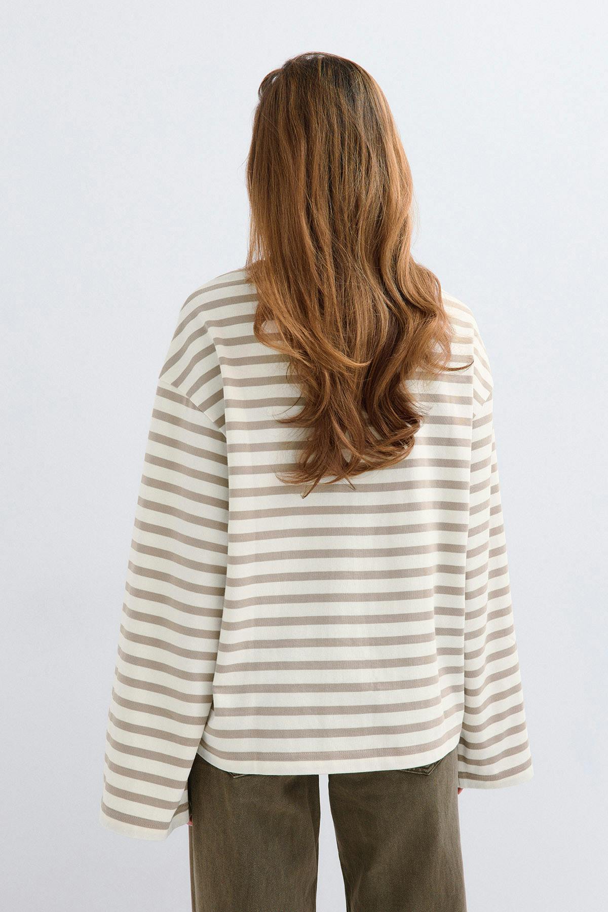 Stripe long sleeve tee