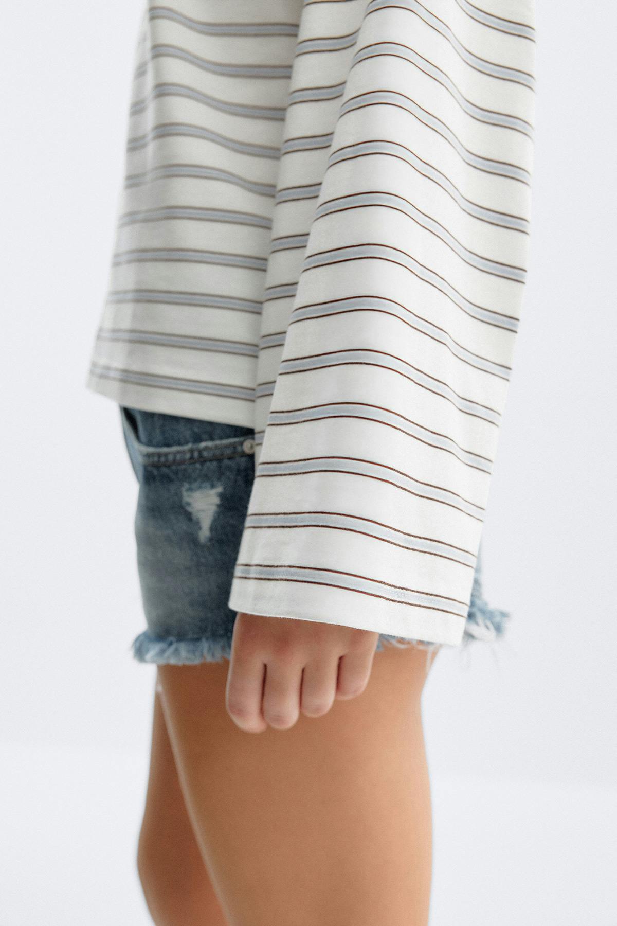 Stripe long sleeve tee