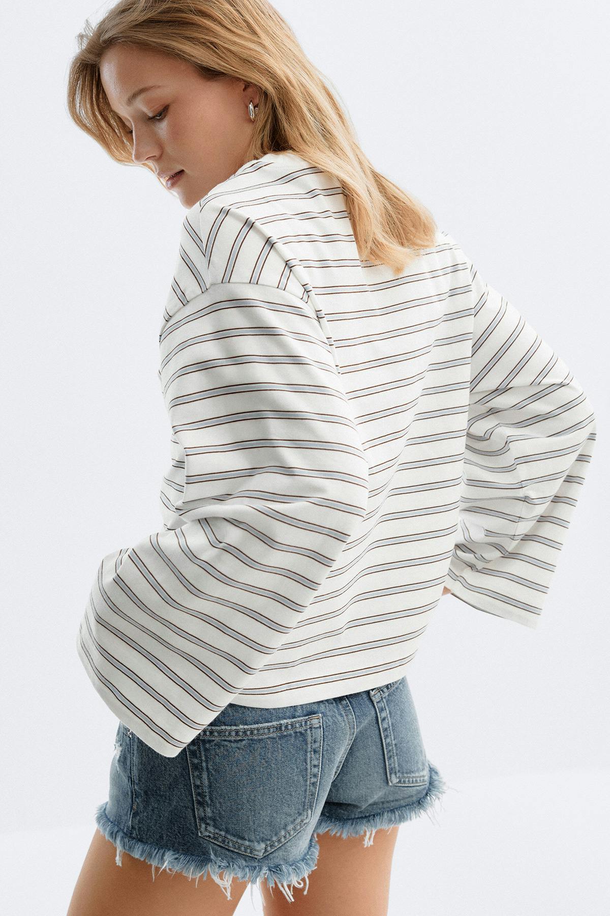 Stripe long sleeve tee