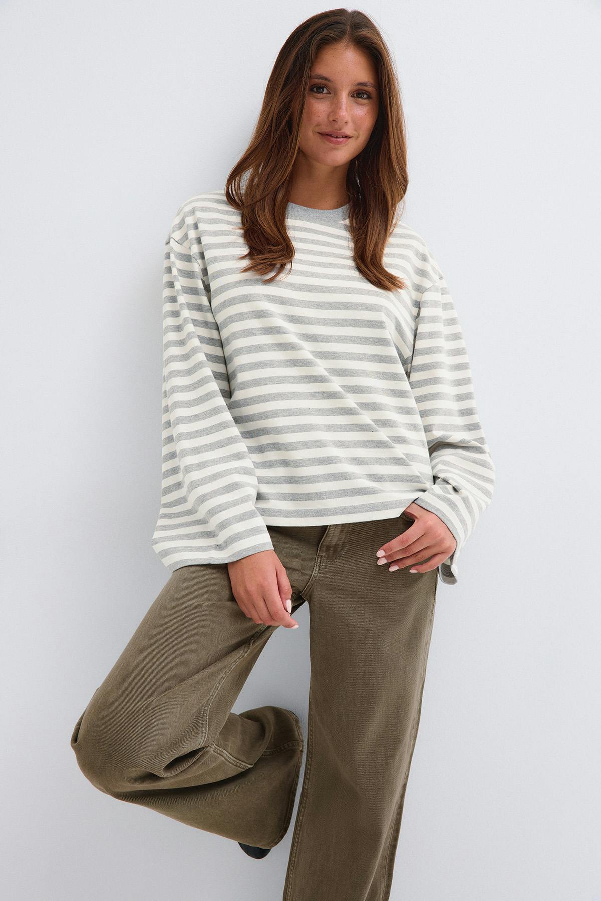 Stripe long sleeve tee