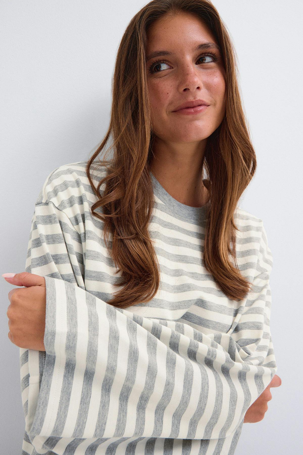 Stripe long sleeve tee