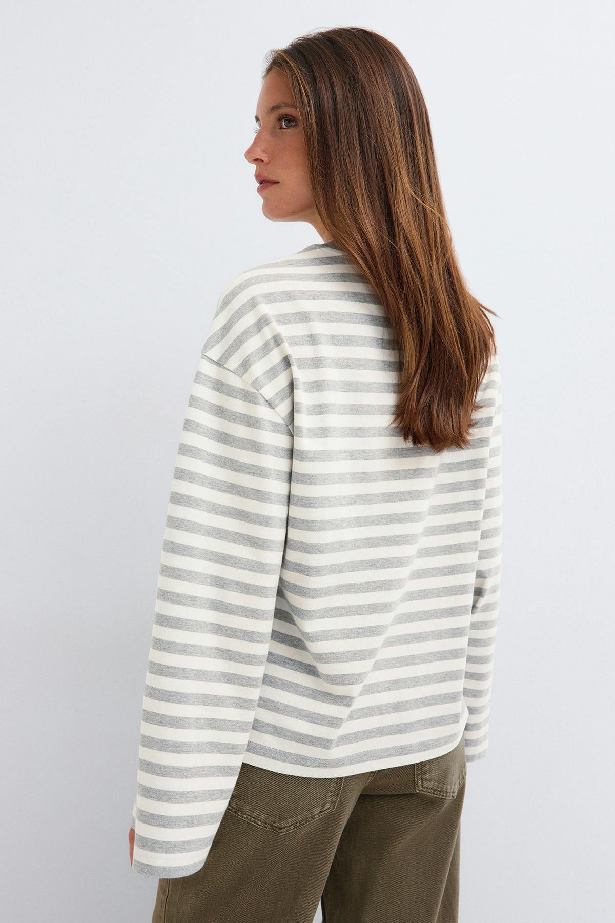Stripe long sleeve tee