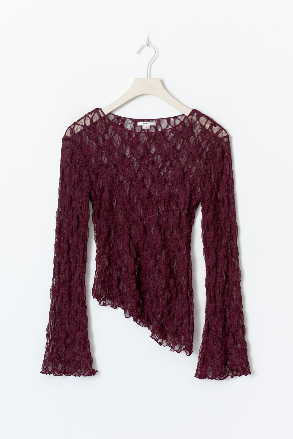 14+ asymmetric lace top