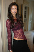 14+ asymmetric lace top