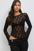 14+ asymmetric lace top