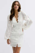 Embroidered mini dress