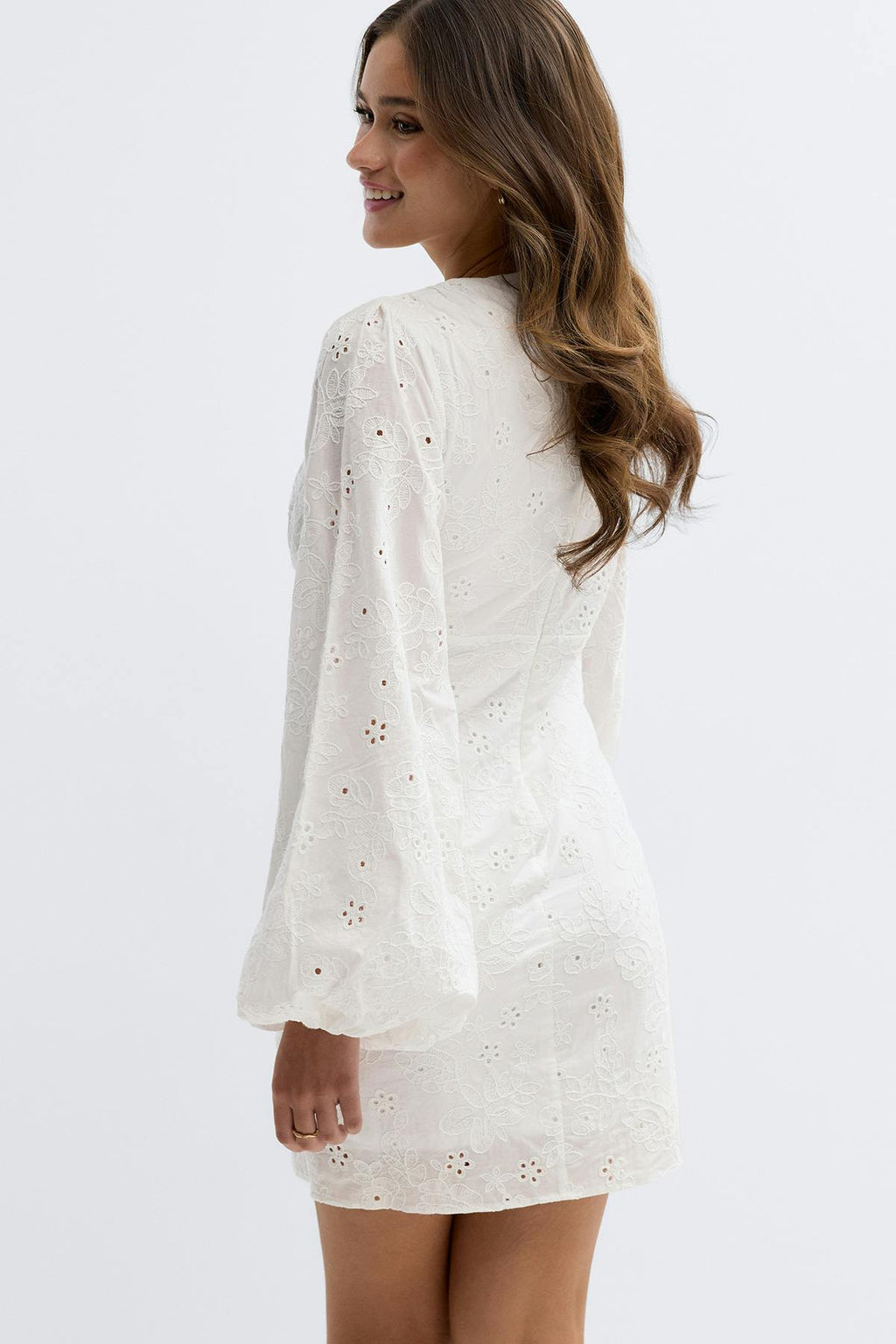 Embroidered mini dress