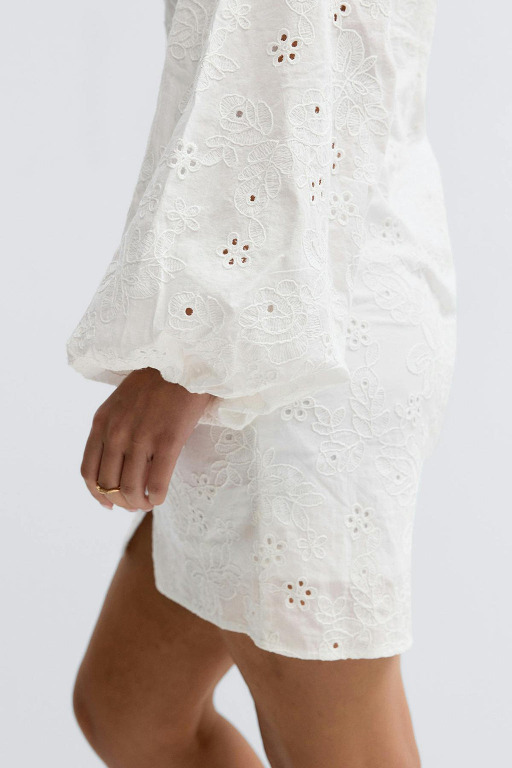 Embroidered mini dress