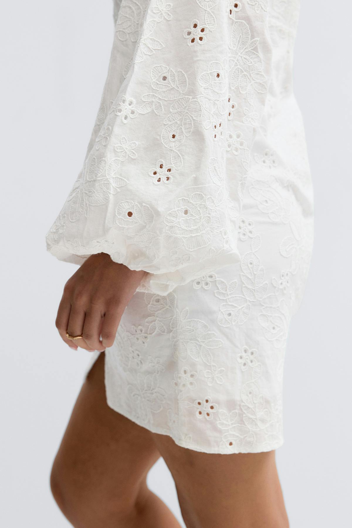 Embroidered mini dress