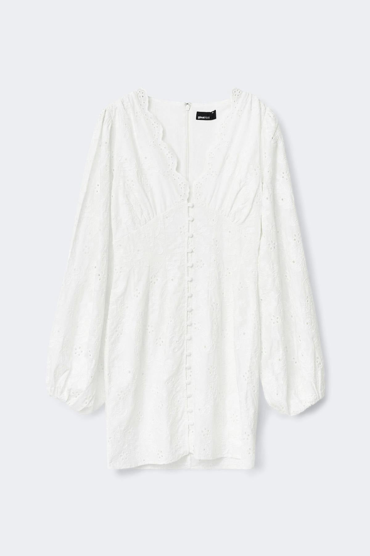 Embroidered mini dress