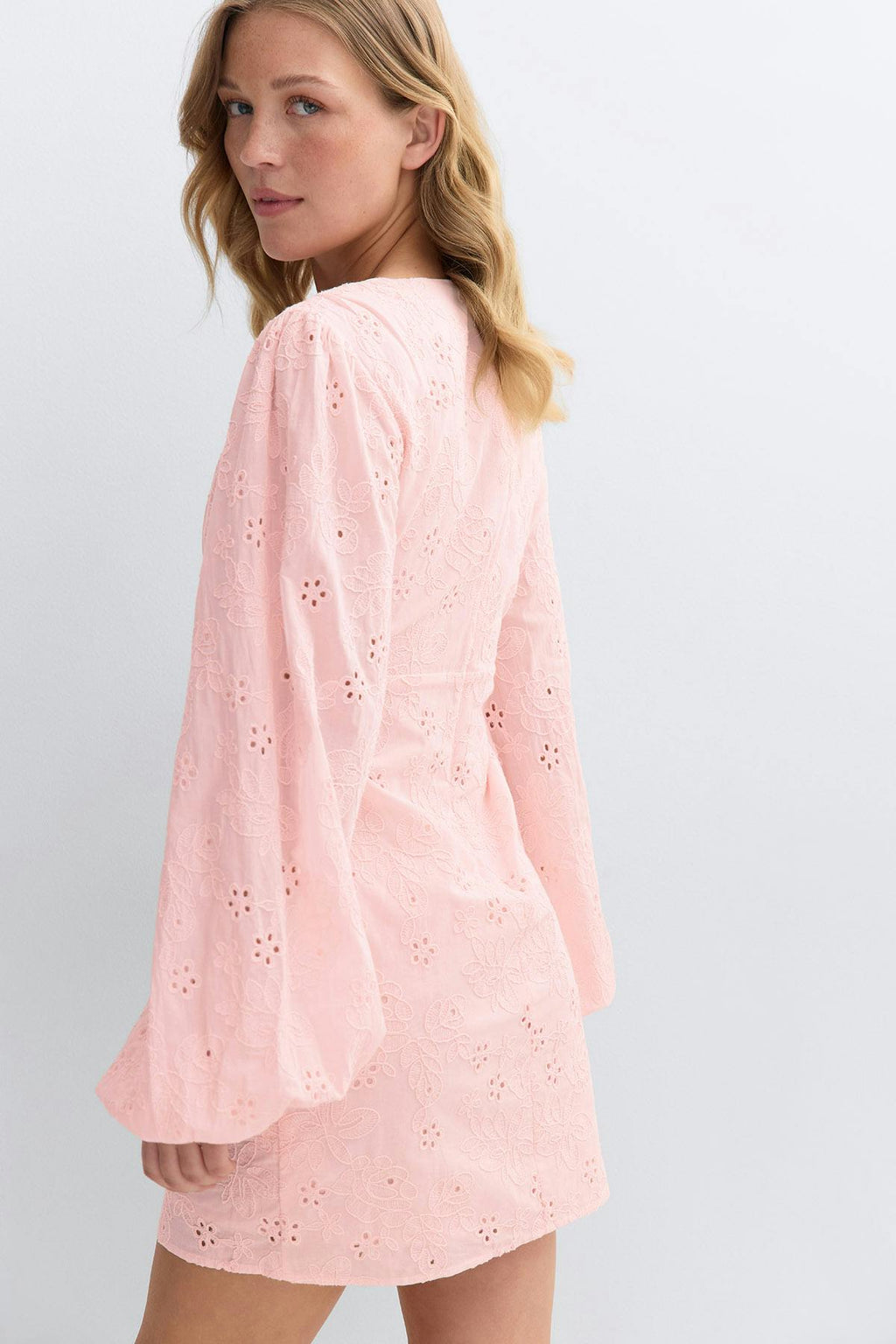 Embroidered mini dress