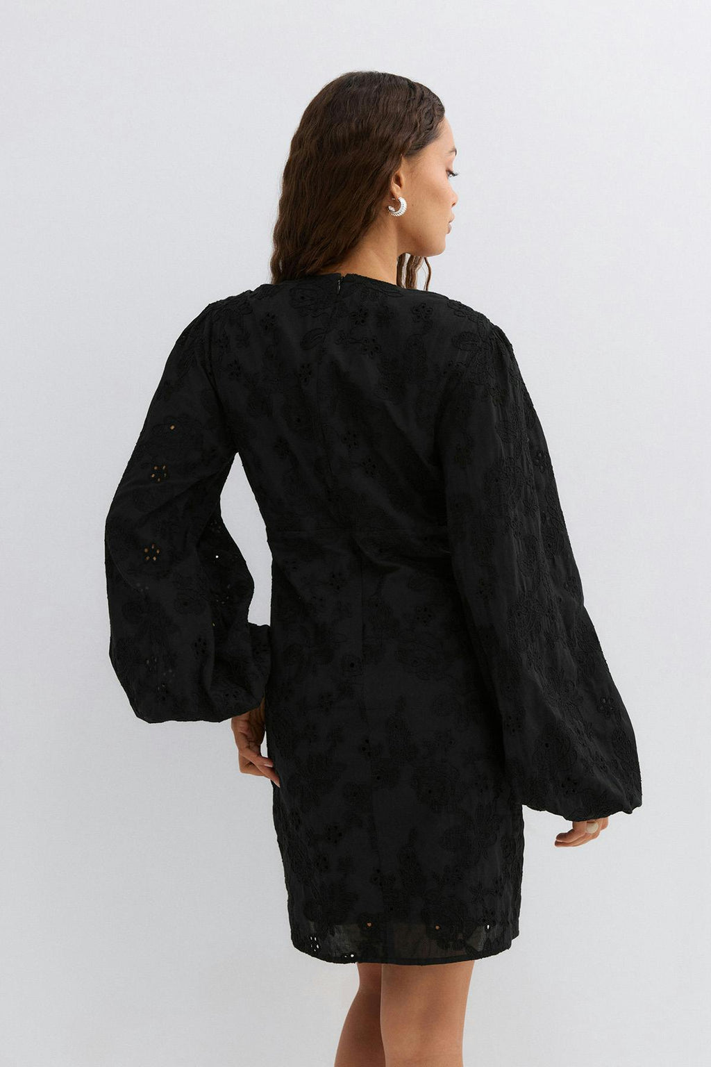 Embroidered mini dress
