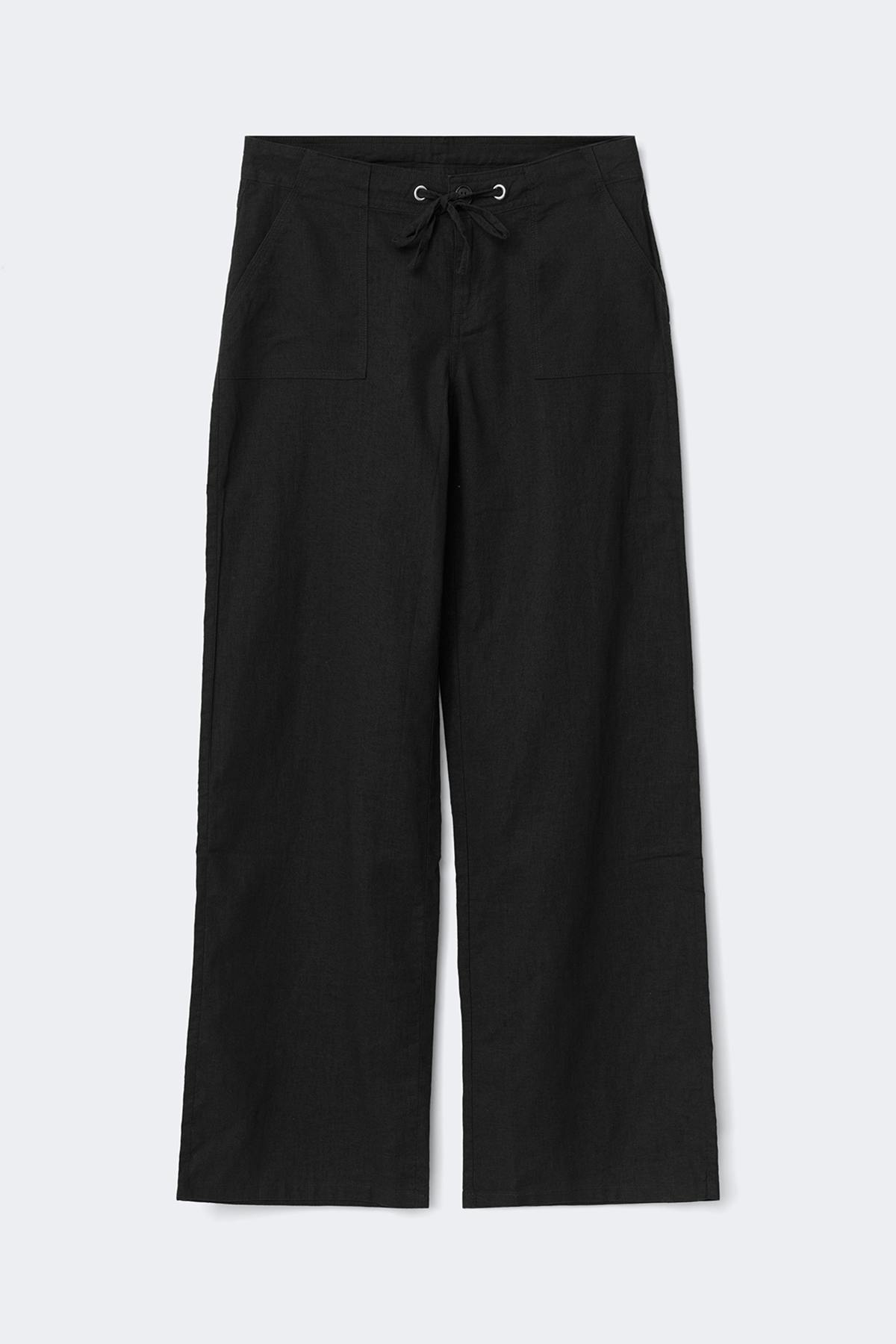 Tall linen blend trousers