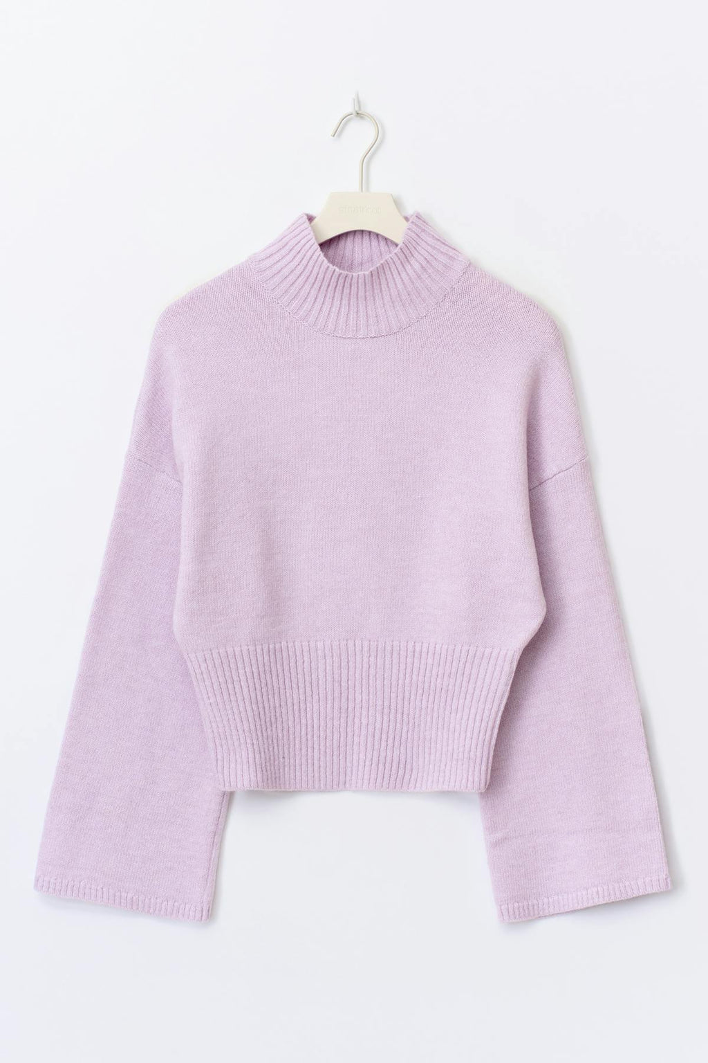 Funnel neck knitted sweater