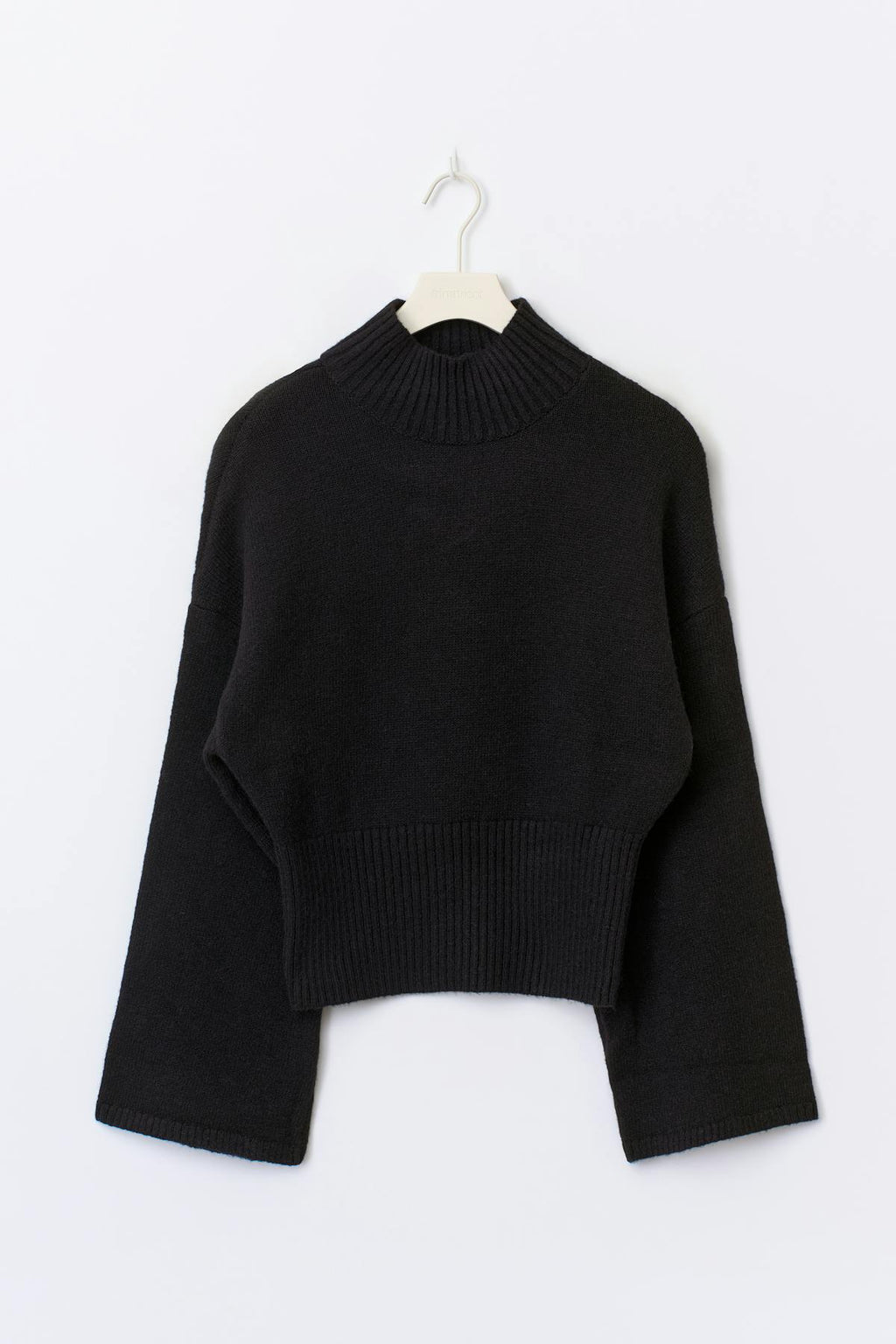 Funnel neck knitted sweater
