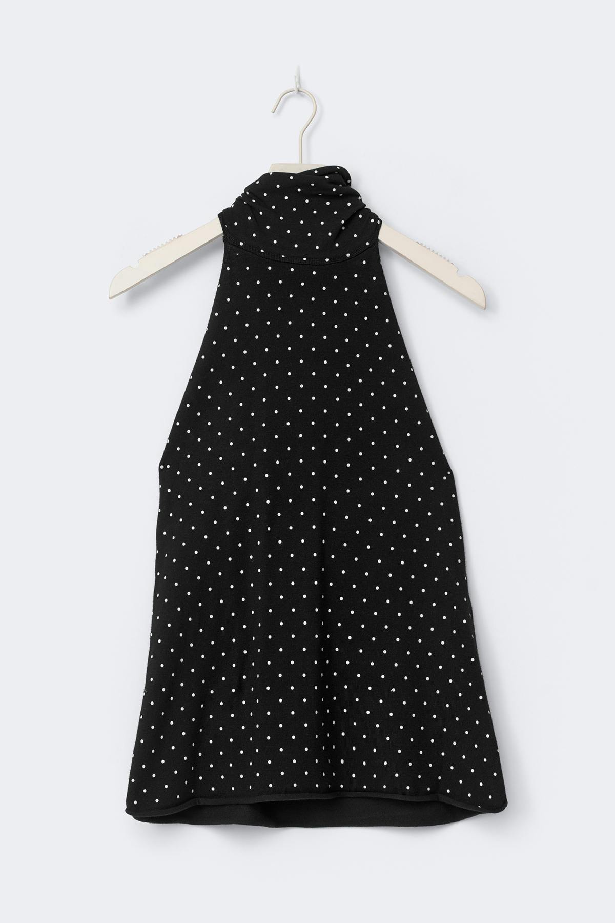 Polka dot knitted top