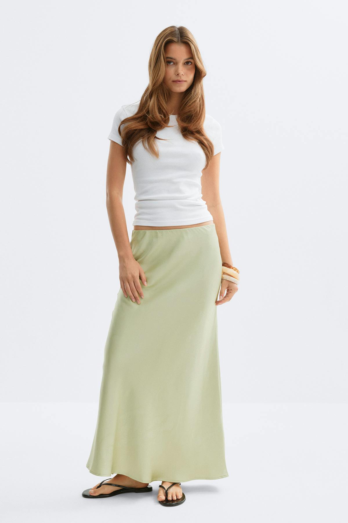 Satin skirt