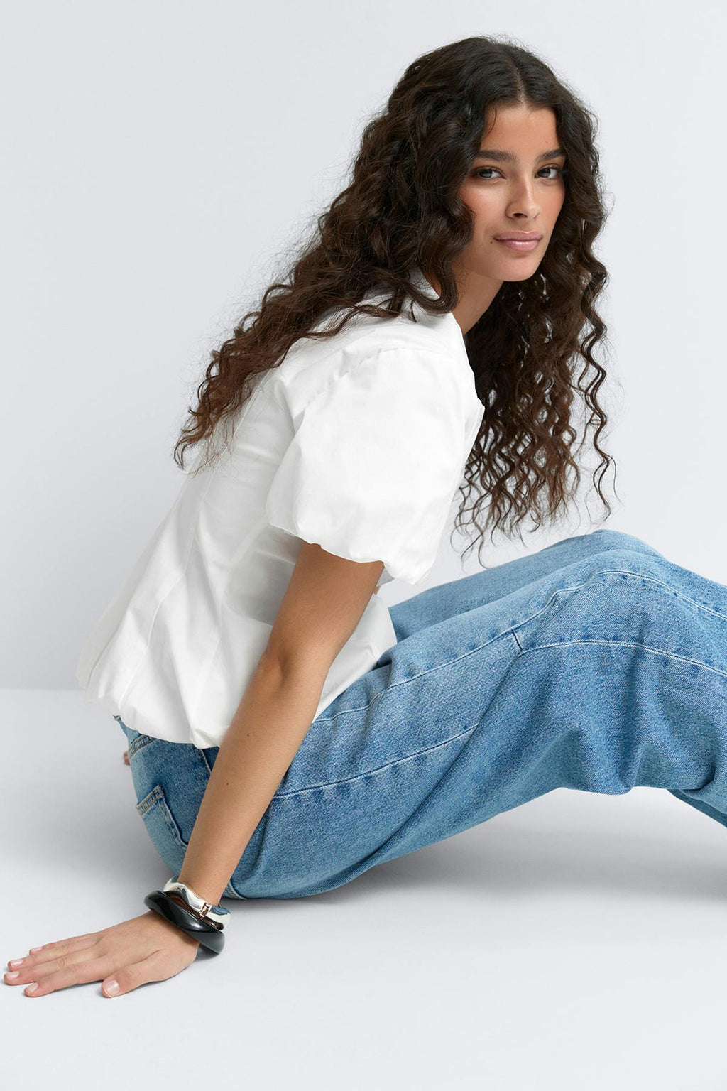 Balloon sleeve blouse