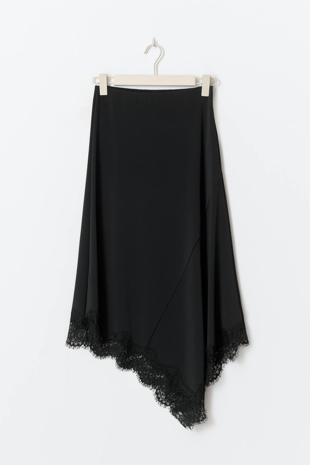 Asymmetric lace skirt