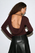 Draped back top