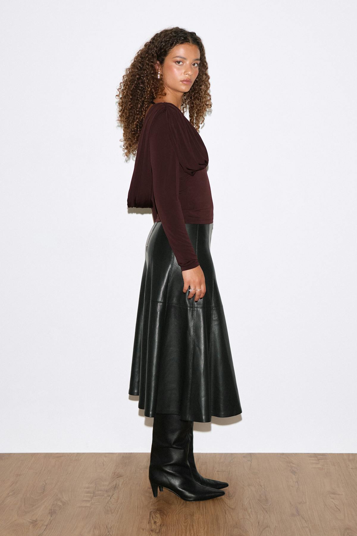 Draped back top