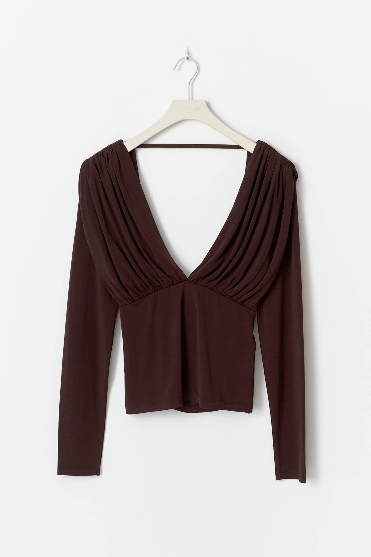 Draped back top