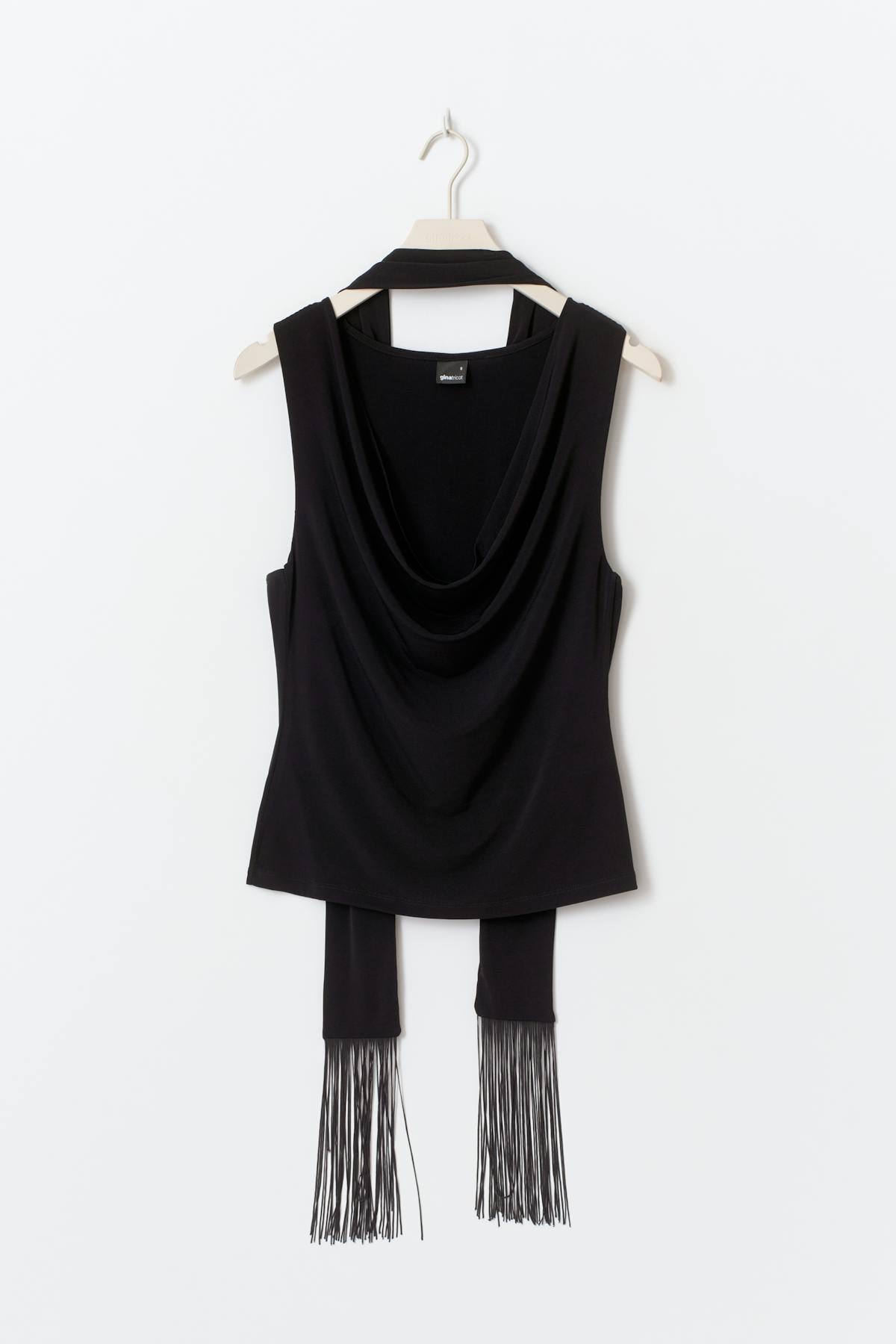 Fringe scarf top