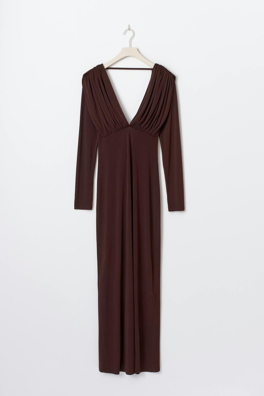 Draped back maxi dress
