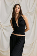 Halterneck loungewear top