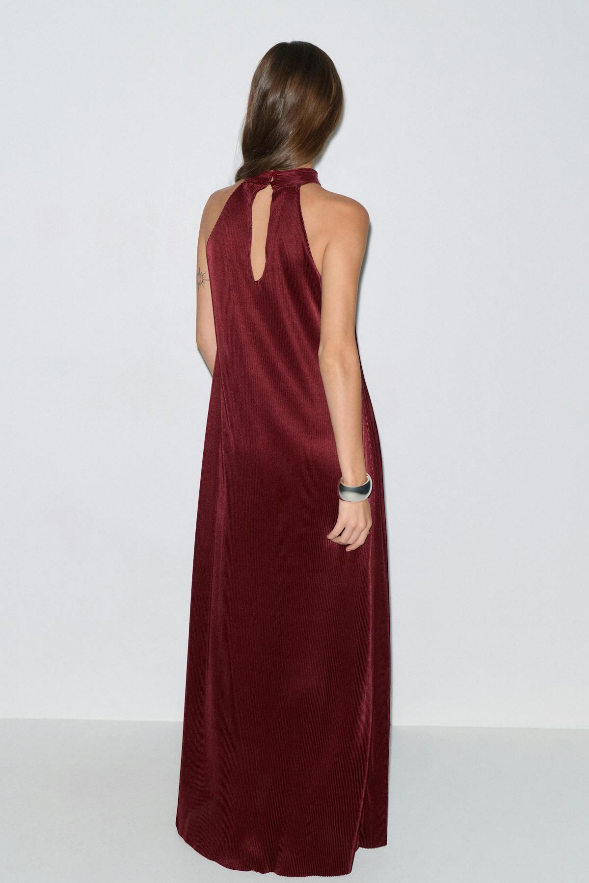 Pleated maxi dress