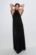 Pleated maxi dress