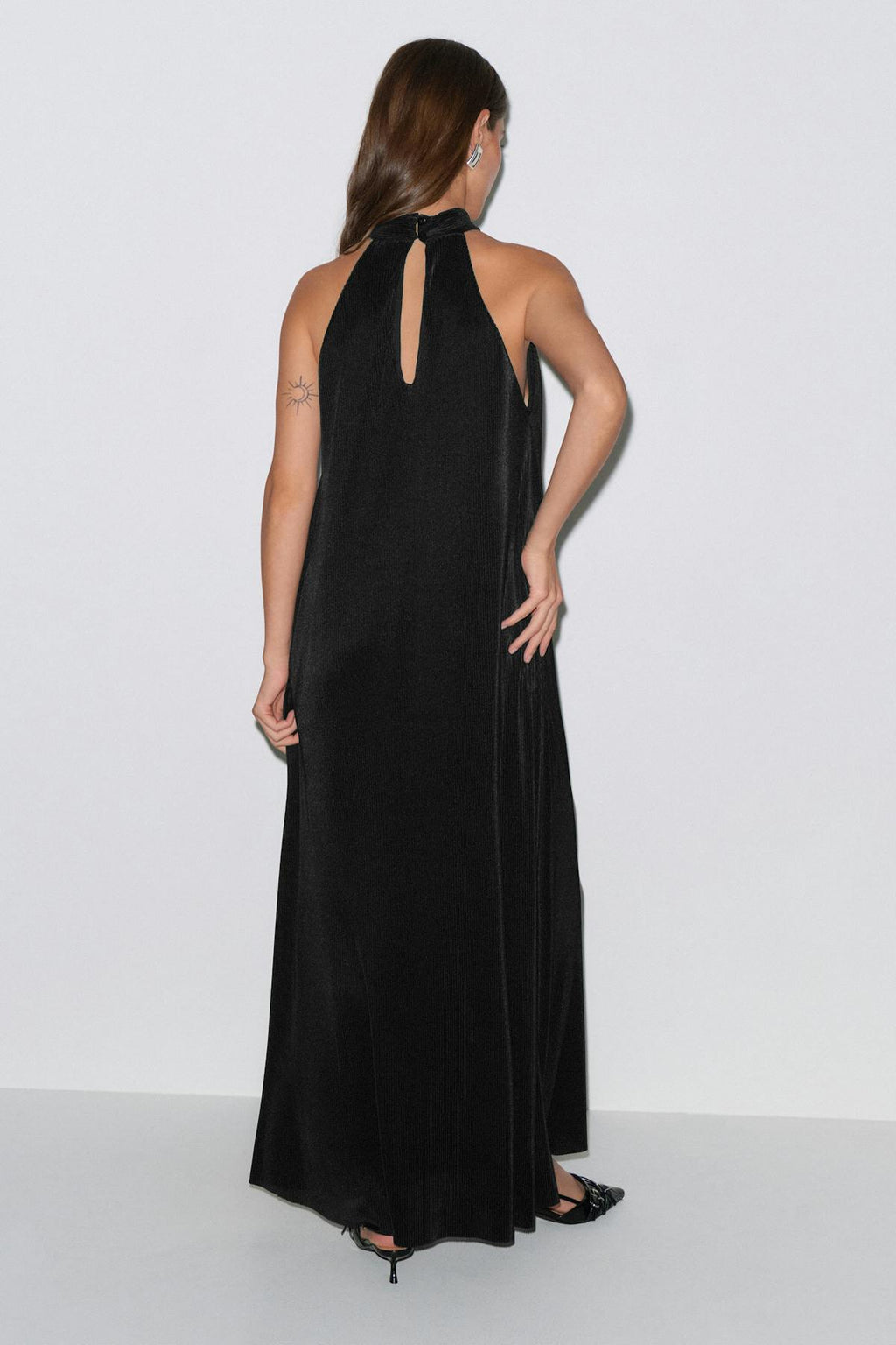 Pleated maxi dress