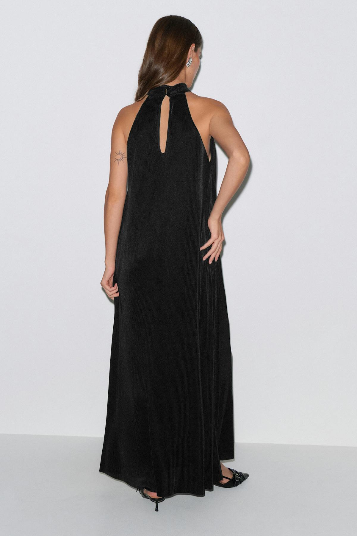 Pleated maxi dress