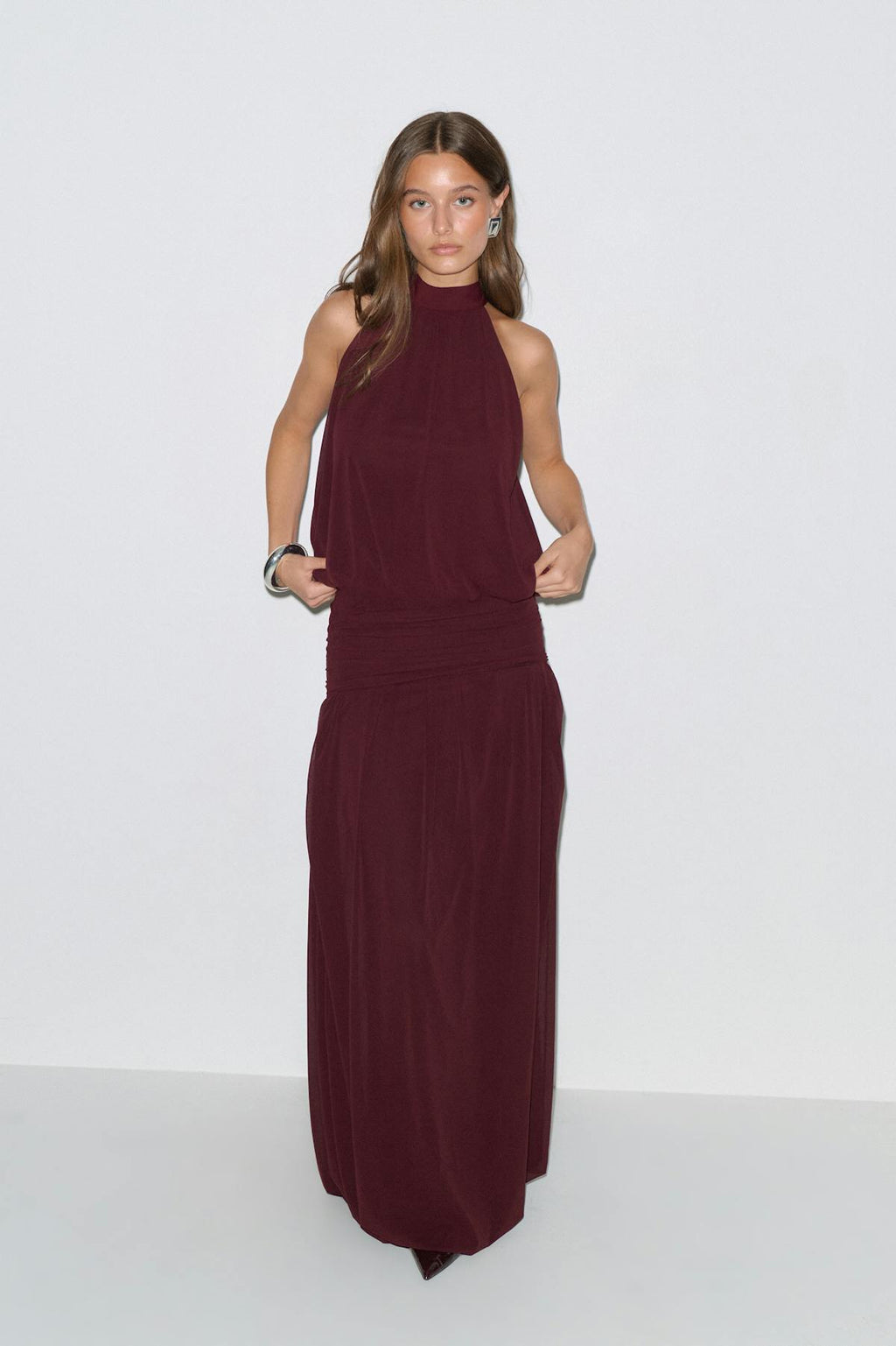 Balloon maxi skirt