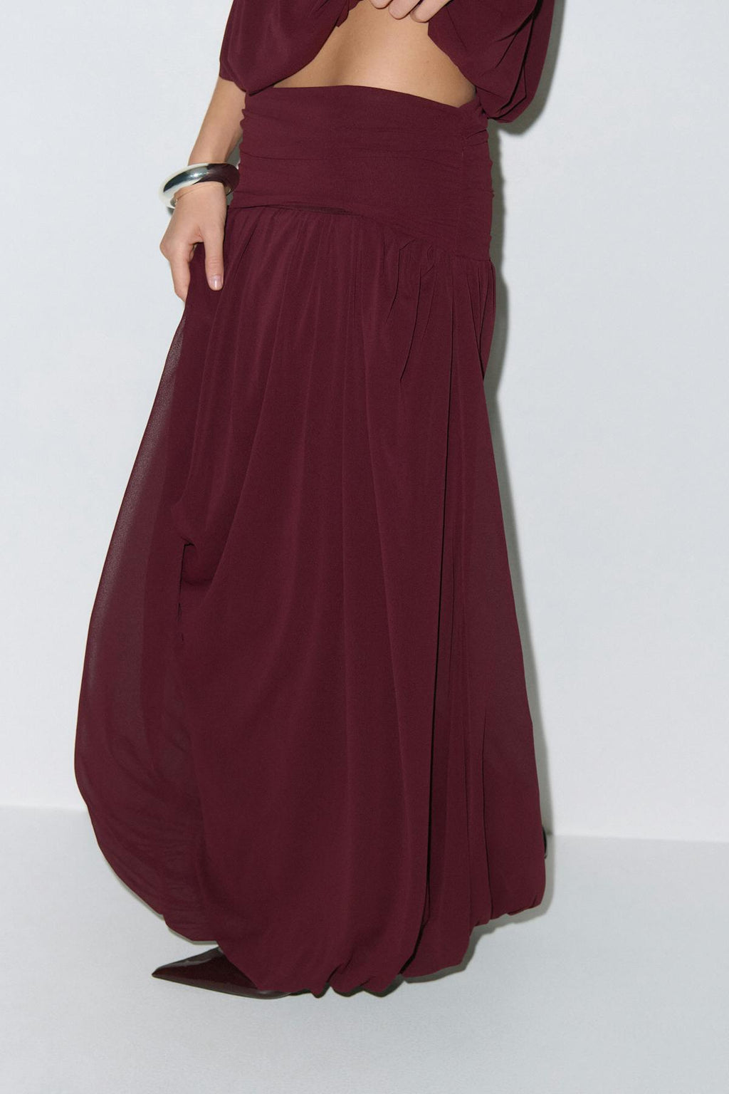 Balloon maxi skirt