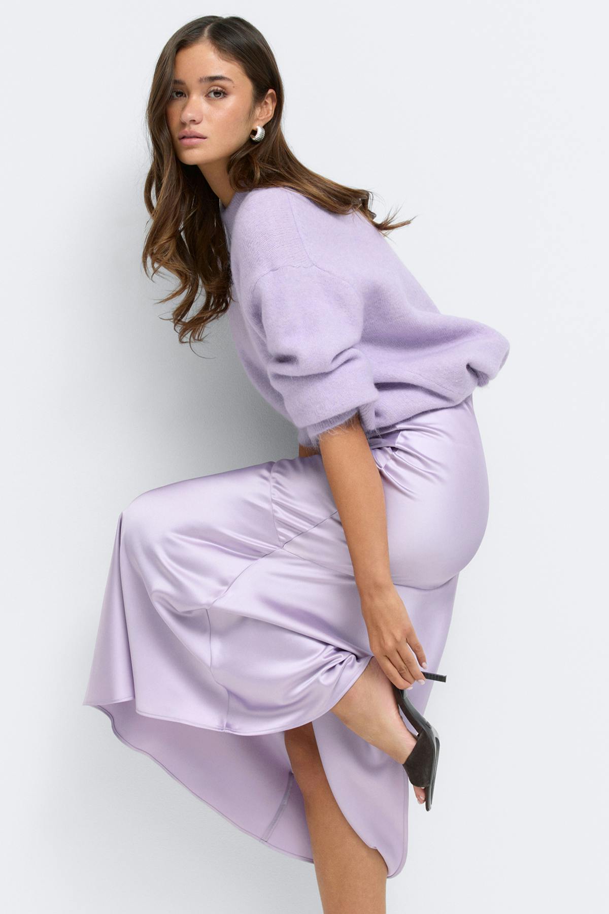 Satin skirt