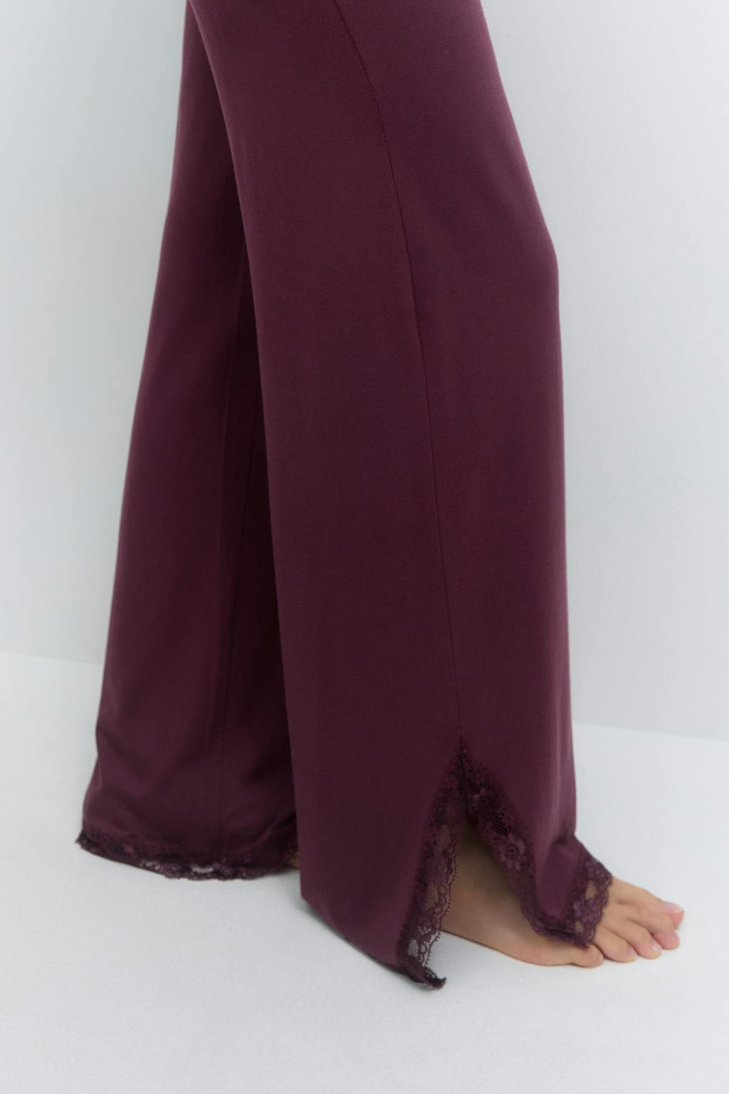 Soft lace loungewear trousers