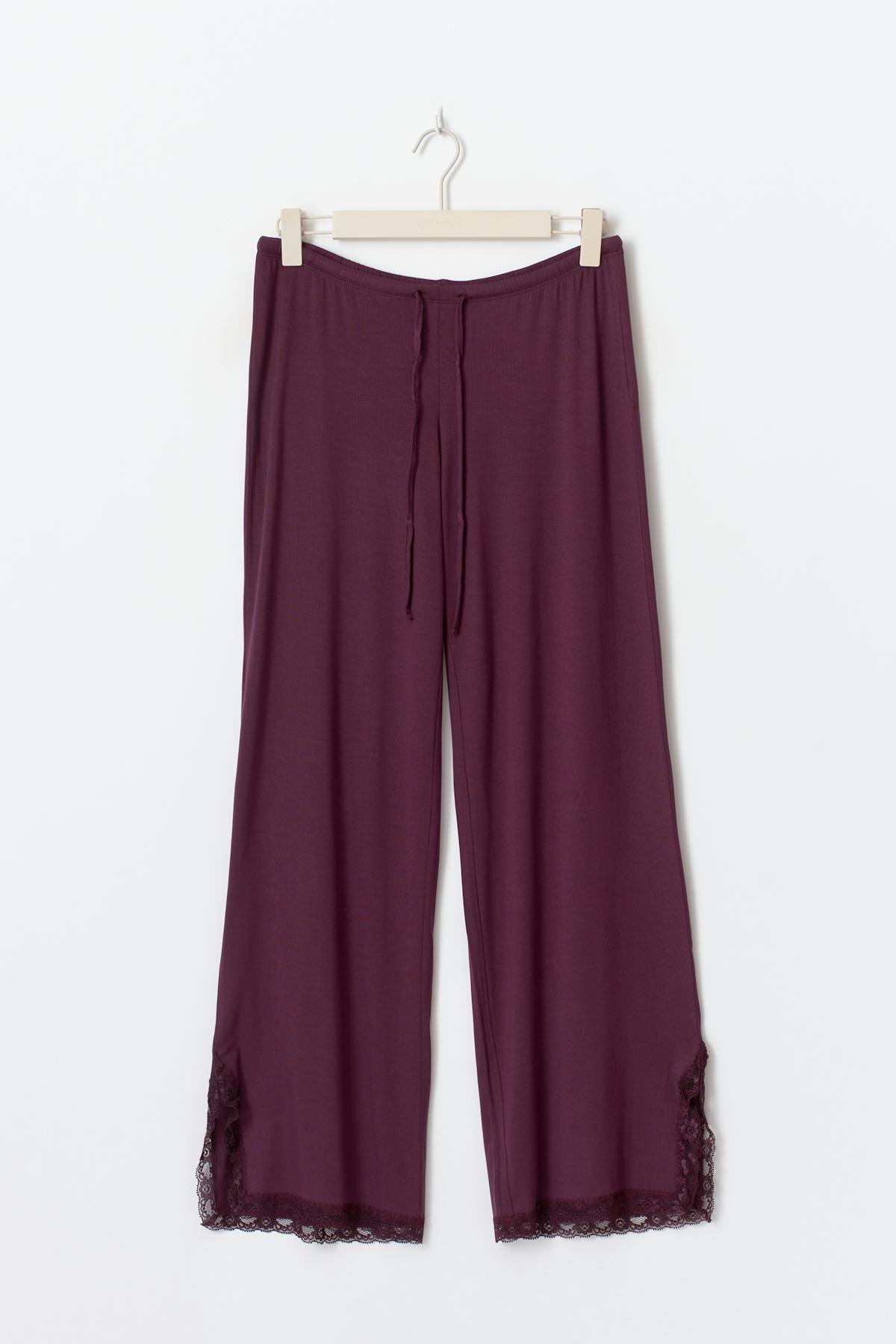 Soft lace loungewear trousers