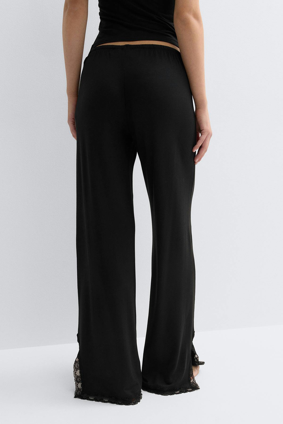 Soft lace loungewear trousers