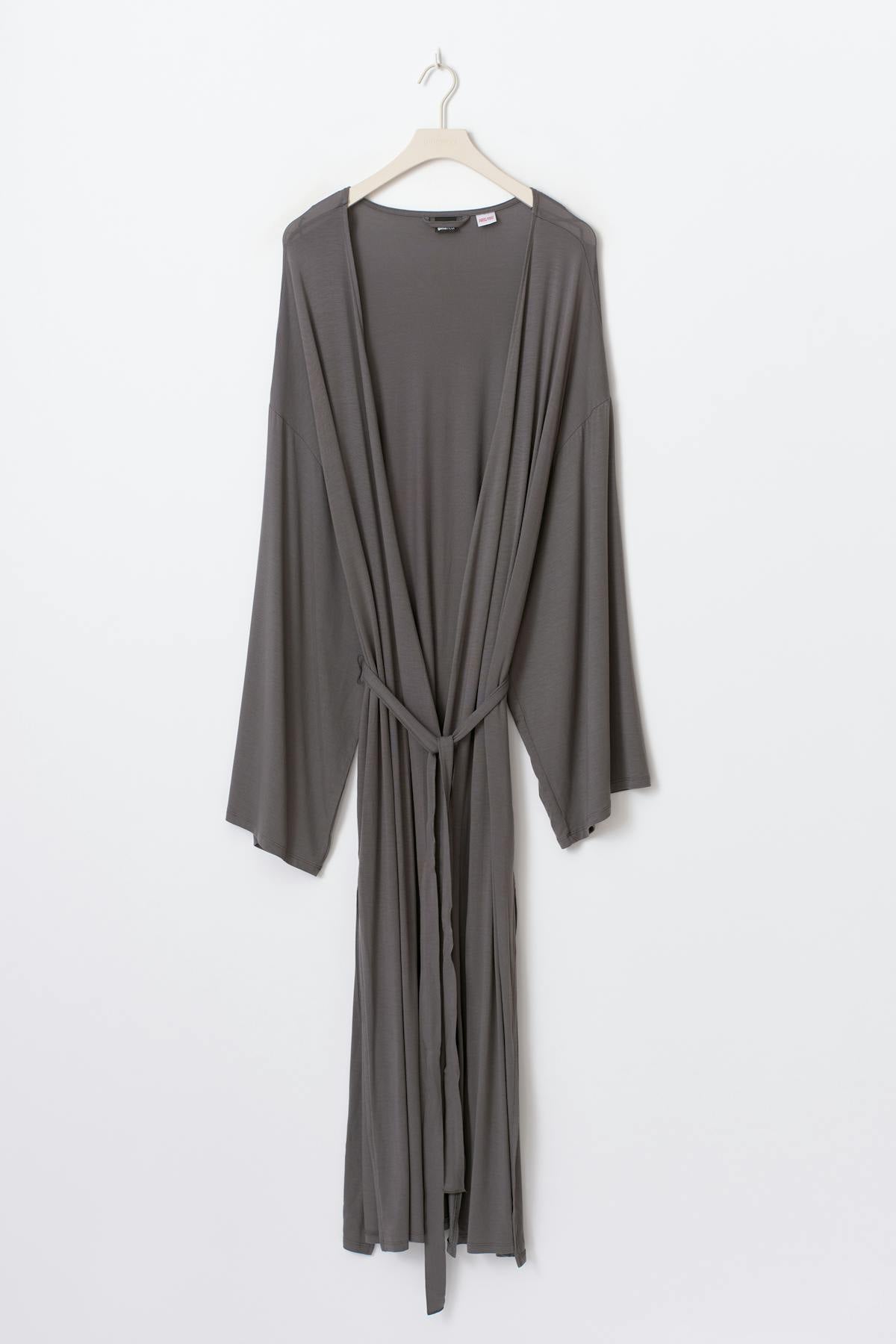 Soft slit loungewear robe