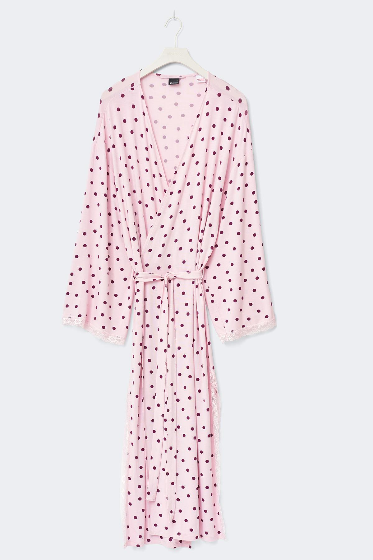Soft lace loungewear robe