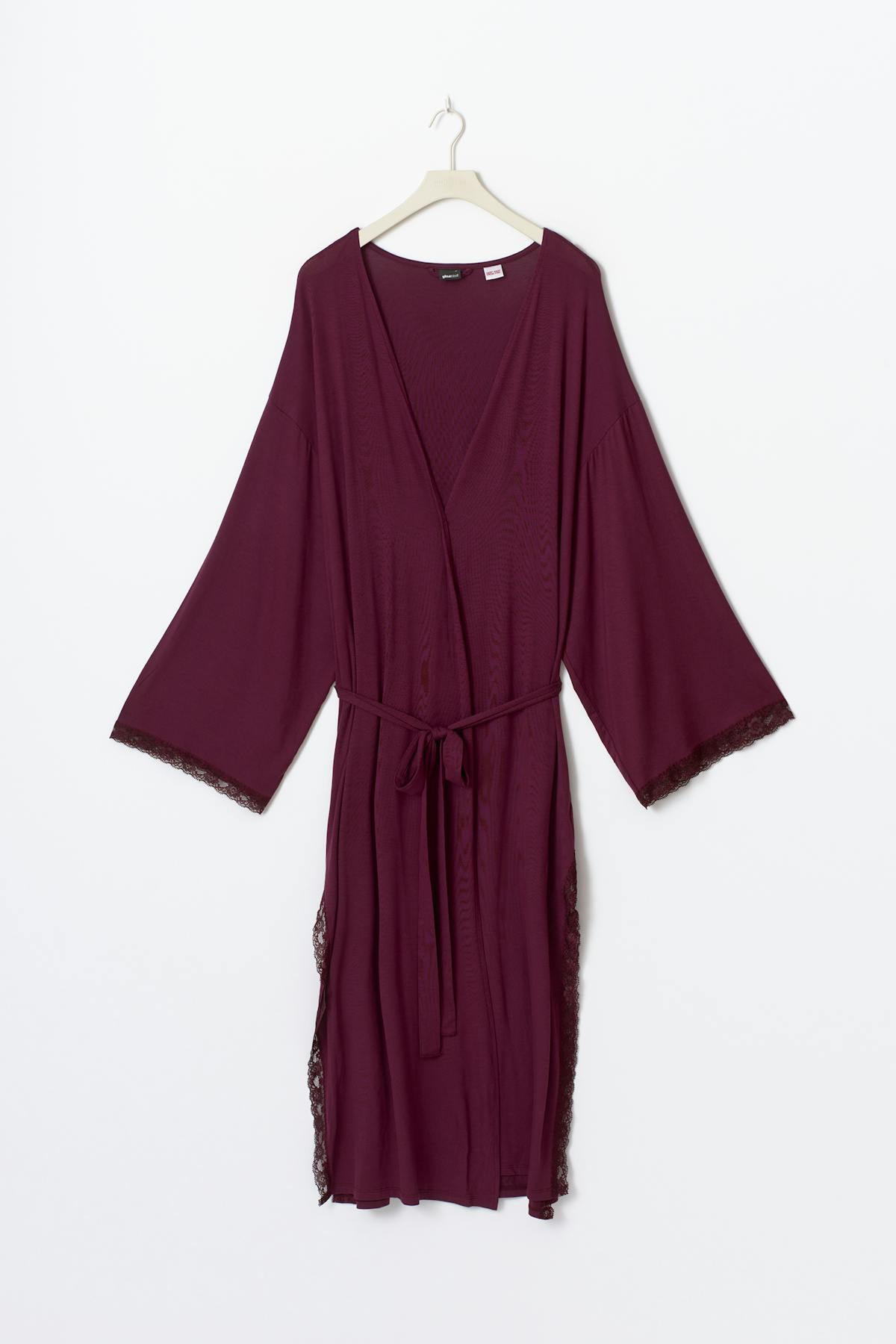 Soft lace loungewear robe