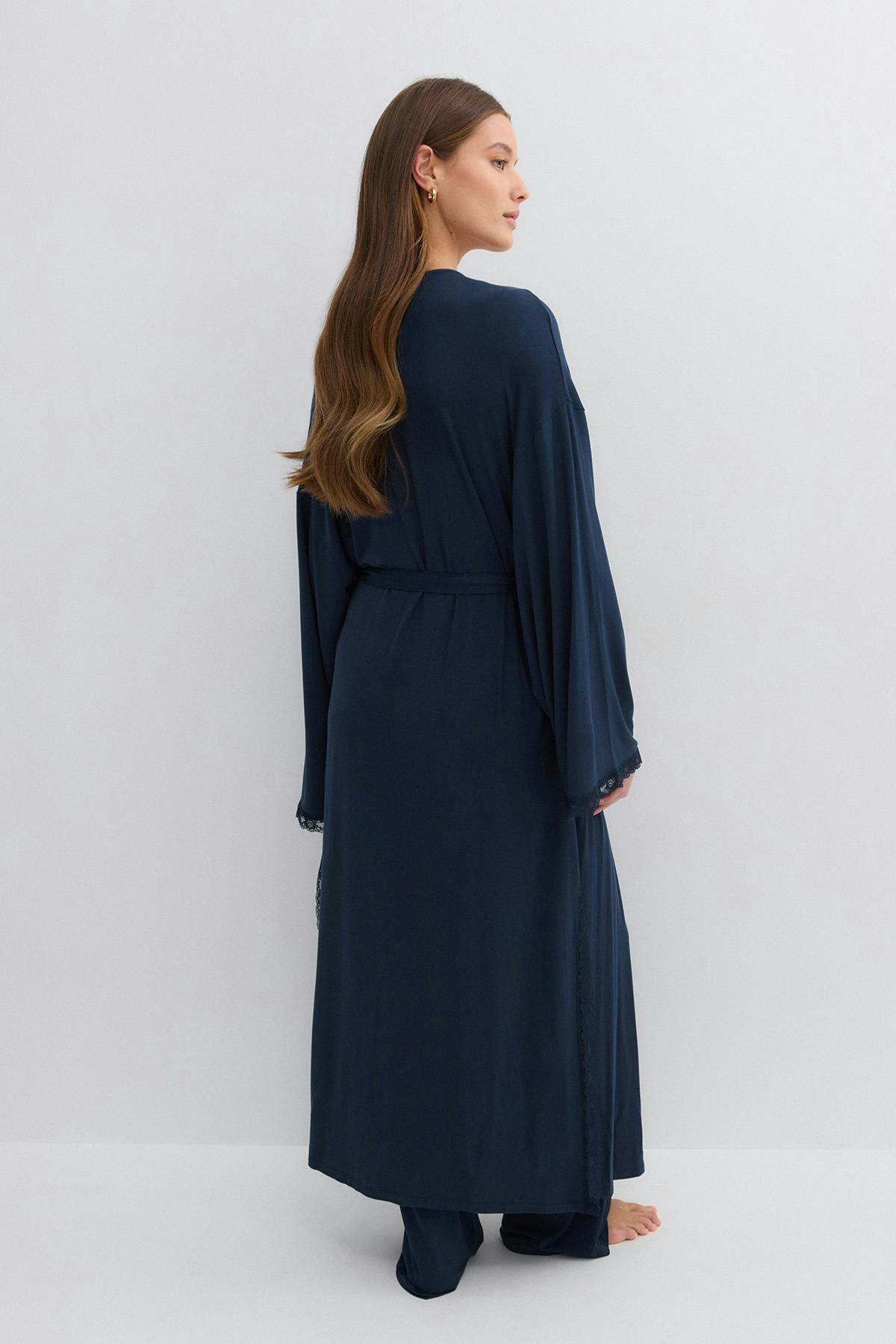 Soft lace loungewear robe