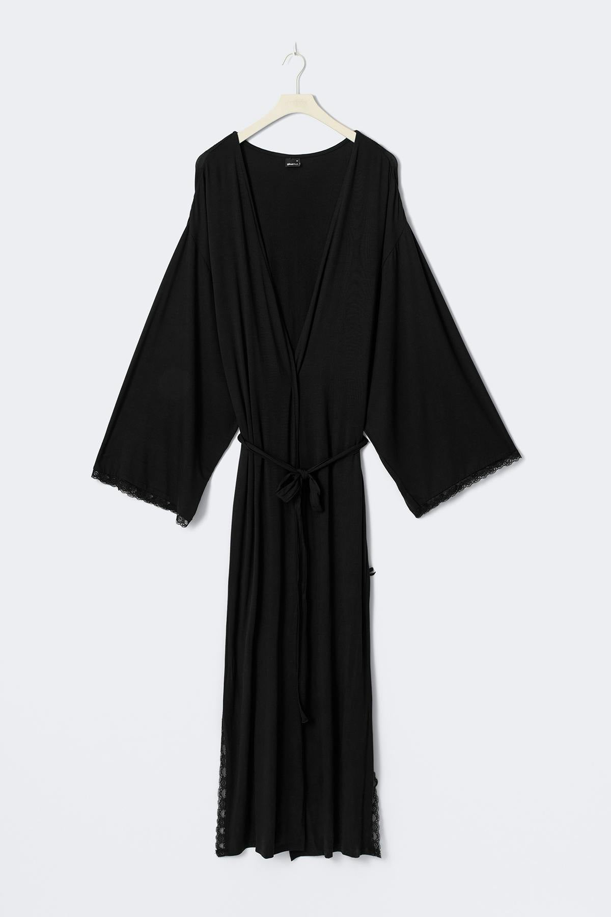 Soft lace loungewear robe