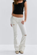 14+ pleated flare jeans petite
