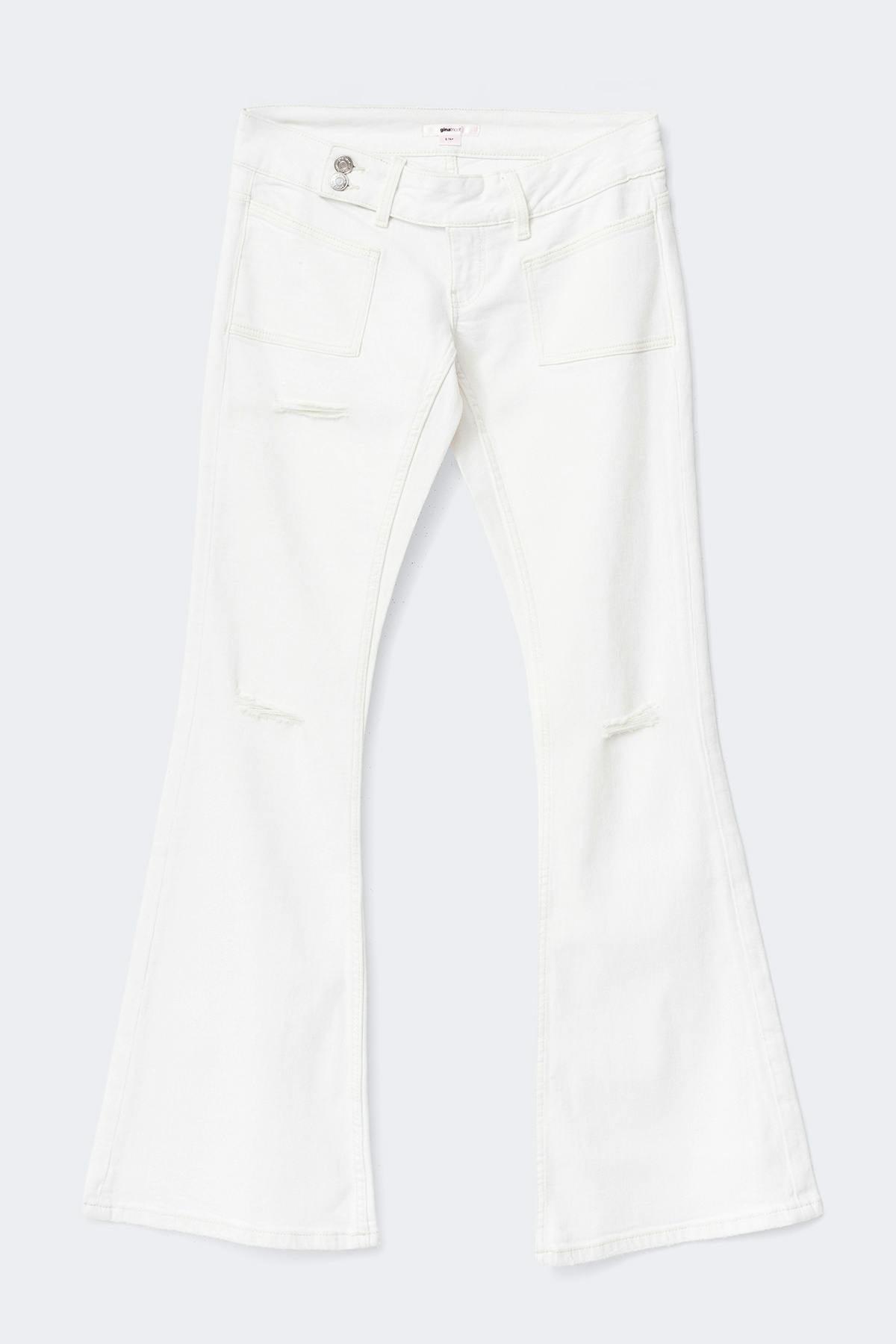 14+ pleated flare jeans petite