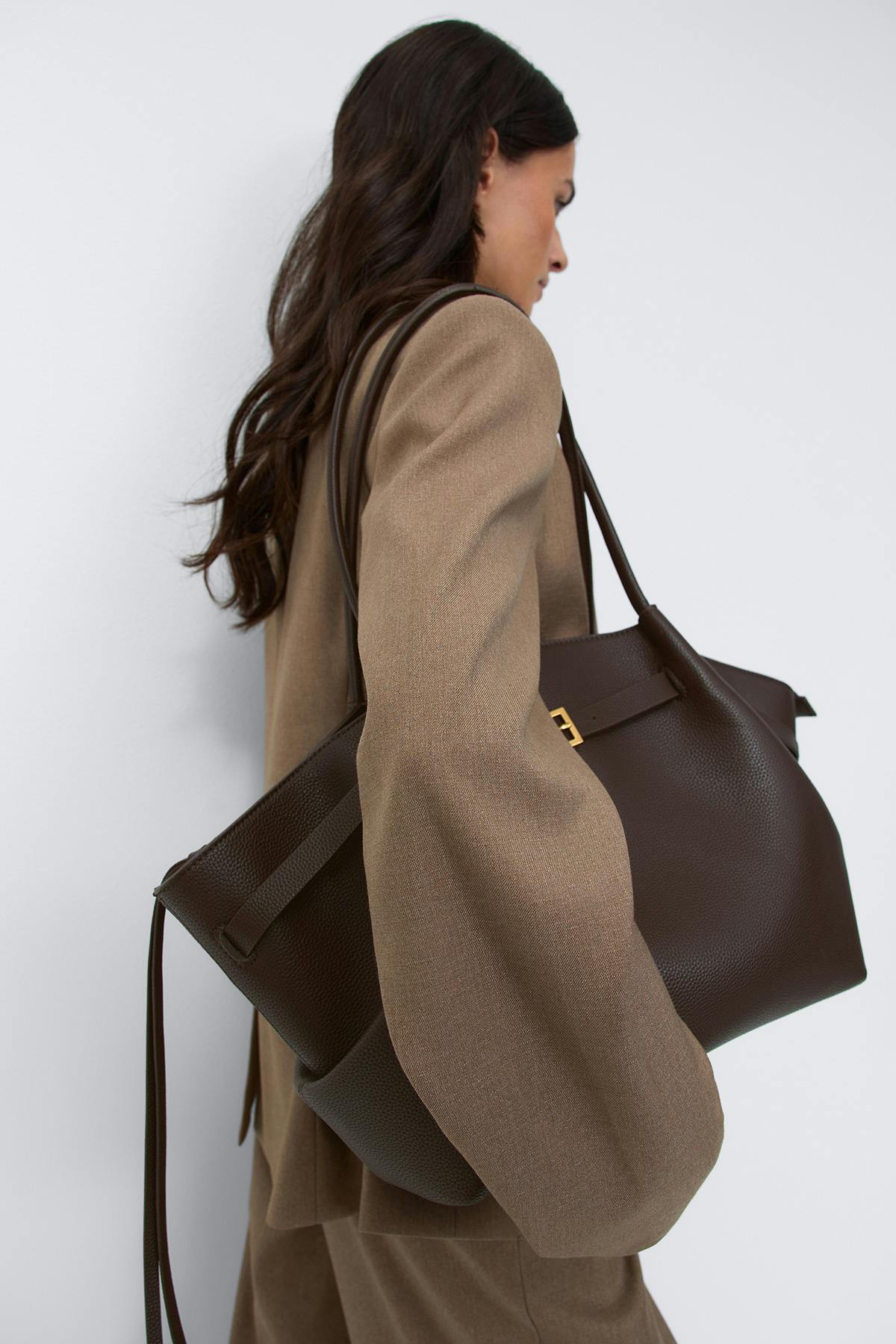 Large fold detail bag