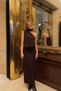 Draped maxi dress